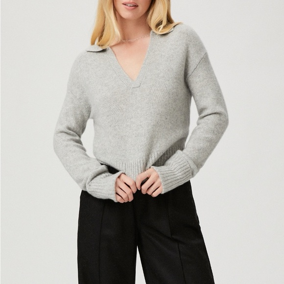 Paige Maxie Sweater - Heather Grey Cashmere - Picture 7 of 16
